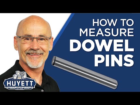 Part of a video titled How to Measure Dowel Pins - Huyett.com - YouTube