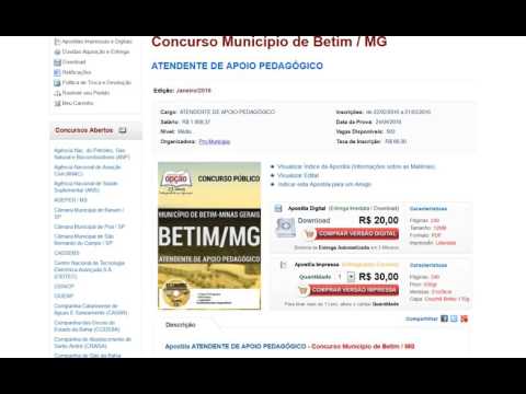 Concurso Município de Betim / MG ATENDENTE DE APOIO PEDAGÓGICO  Apostilas para concursos públicos