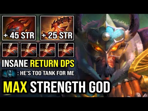 MAX STRENGTH Return DPS | 1st ITEM Vanguard 1v5 Centaur Warrunner Super Tank Offlane 7.30d Dota 2