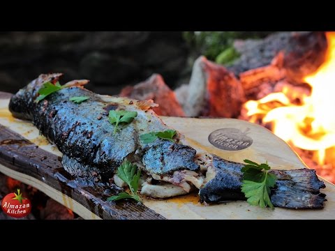 BEST FISH ON STICK! + Chili Oil - Cooking in the Forest