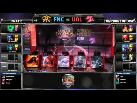 Fnatic vs Unicorns of Love FNC vs UOL Game 1   2015 Spring Playoffs Grand Final