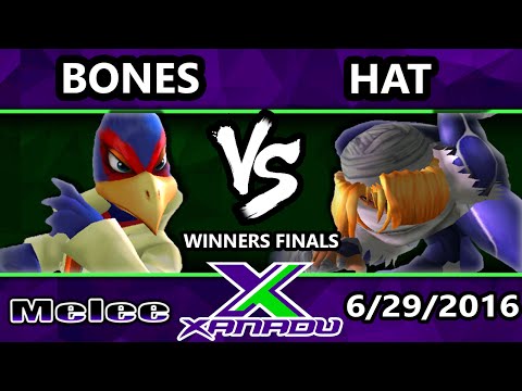 S@X 156 - Bones (Falco) Vs. Hat (Sheik) SSBM Winners Finals - Smash Melee
