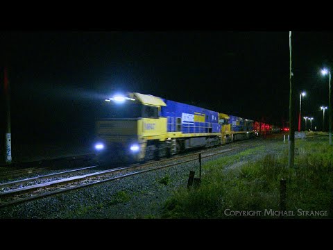 Six Locomotives On 1MP2 Steel Wagon & Container Train (16/4/2023) - PoathTV Australian Railways