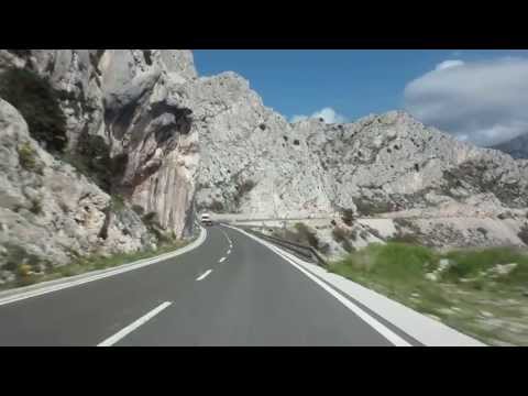 Driving in the Dalmatian region in Croatia