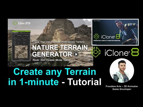 Create your own terrain - Nature Terrain Generator - iClone 8 Tutorial