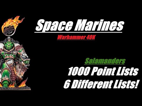 Space Marines Salamanders 1000 Points Lists Warhammer 40k 10th Edition