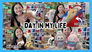 Day In My Life as a Full-Time Crochet Artist 🌱 Fuzzy Plushies, PO Box Mail, Labubus, & More 🧶