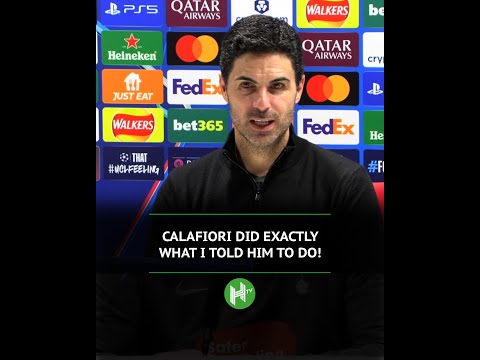 Mikel Arteta jokes about the instructions he gave Calafiori before he came on 😅