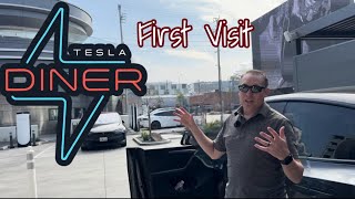 First Time Visiting The Tesla Diner Supercharger Station In West Hollywood, CA!