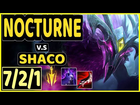NJI (NOCTURNE) vs SHACO - 7/2/1 KDA JUNGLE GAMEPLAY - EUW Ranked GRANDMASTER