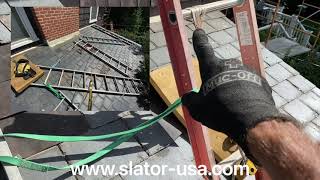 SLATE ROOF - SLATOR roof bracket installation.