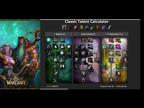 WoW Classic: Balance & Restoration Druid Talents