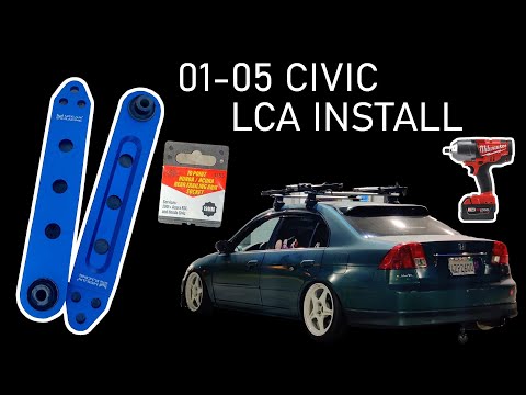 01-05 Honda Civic Rear Lower Control Arm Install! (EASY)