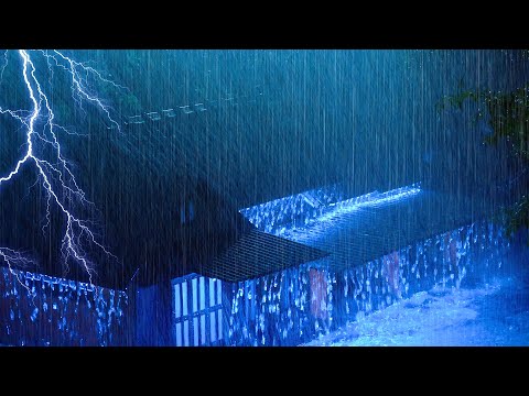 Eliminate Anxiety to Fall into Deep Sleep Instantly in 3 Minutes - Heavy Rain & Big Thunder at Night