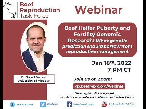 BRFT Monthly Webinar - Dr. Jared Decker 01/18/2022