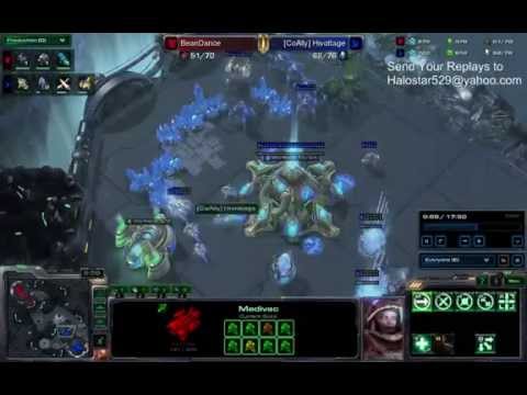 Starcraft 2 HotS 1v1 BeanDance(T) vs Hivoltage(P)