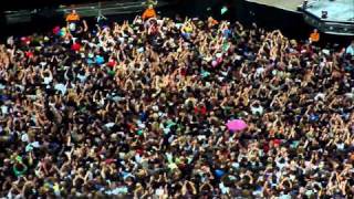 Green Day Holiday being played before Muse came onstage Wembley Stadium