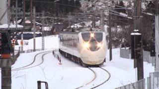 preview picture of video '[HD] 雪の北陸本線 はくたか・北越・しらさぎ・EF81(単機)・普通 2010.2.7'