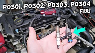 HYUNDAI TUCSON CODE P0301 P0302 P0303 P0304 CYLINDER MISFRE ENGINE LIGHT ON