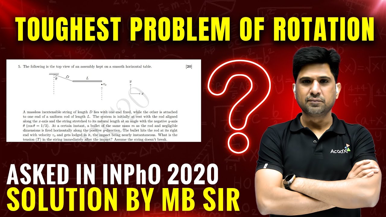Toughest Problem in Rotation asked in INPhO 2020 | Live Solution by MB Sir