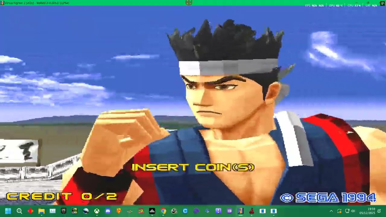 mame 283 - sega model 2 - virtua fighter 2 = Dural - full pc arcade gameplay 2025 uk arcades