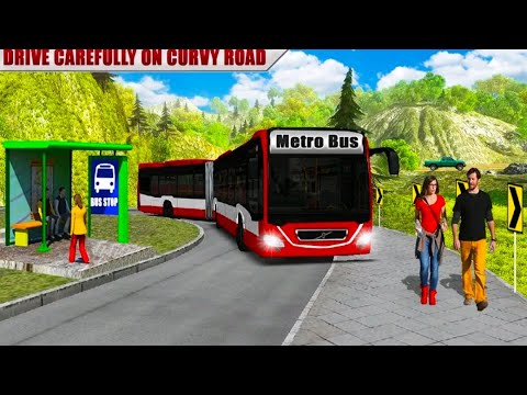 Offroad Metro Bus Game: Bus Simulator - Red Long Bus Transport Android GamePlay FHD 2020