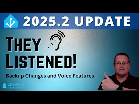 Home Assistant 2025.2 Update. Change to Backups and New Voice Features.