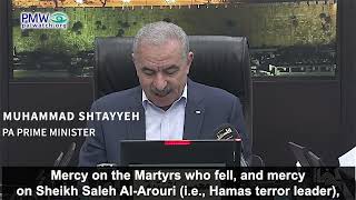 Picture of Muhammad Shtayyeh speaking