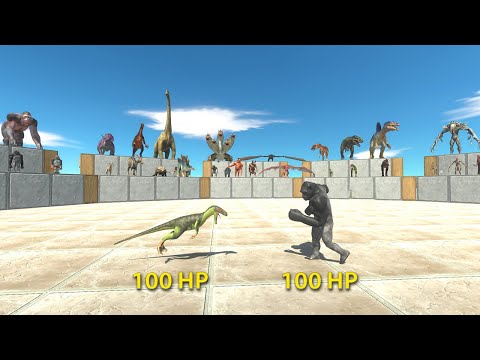 TOURNAMENT 1vs1 100 HP - Animal Revolt Battle Simulator