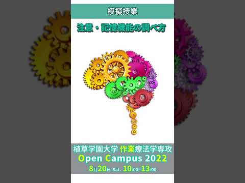 発達支援教育学科 2022年8月20日 植草学園大学作業療法学専攻オープンキャンパスプログラム