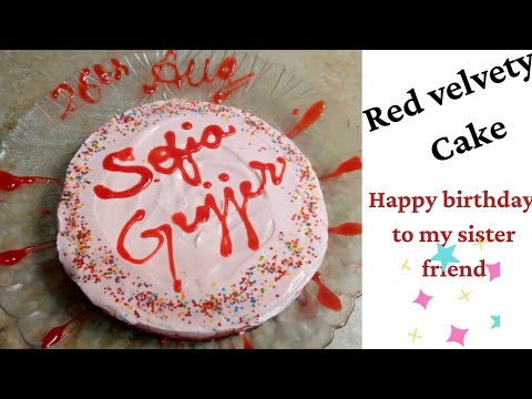 How to make''Eggless Red Velvet Cake''|Birthday cake#Sofiagujjer By Humaira Aziz.!!