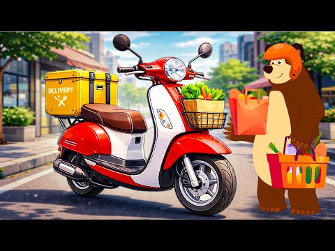 Bear Fixes the Delivery Scooter 🛵🔧 | Fast Repair & Clean Upgrade | The Bear’s Garage