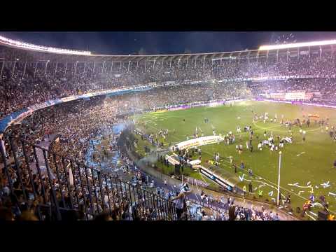 "Recibimiento Racing vs. Godoy Cruz - Torneo Transición 2014 - Racing Campeón" Barra: La Guardia Imperial &bull; Club: Racing Club