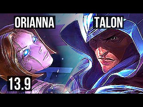 ORIANNA vs TALON (MID) | 5/1/5, 500+ games | KR Master | 13.9