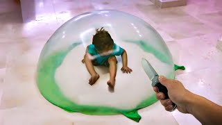 he got stuck in a BUBBLE...