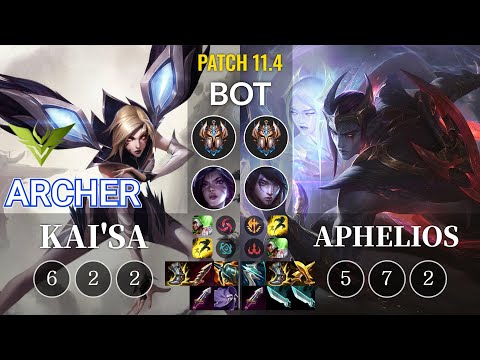 V3 Archer Kai'Sa vs Aphelios Bot - KR Patch 11.4