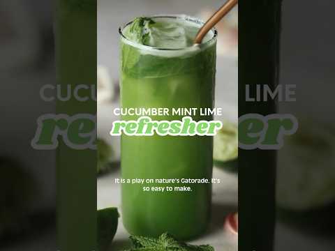 Cucumber Mint Lime Refresher! Electrolyte Drink