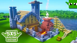 Minecraft | How to Build a Smelter's House [EASY 5x5 System] #ad