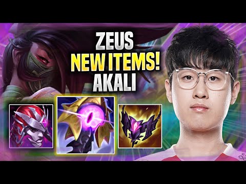 ZEUS BRINGS BACK AKALI WITH NEW ITEMS! - T1 Zeus Plays Akali TOP vs Tryndamere! | Preseason 2022