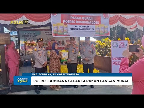 POLRES BOMBANA GELAR GERAKAN PANGAN MURAH BANTU WARGA DAPATKAN BERAS TERJANGKAU