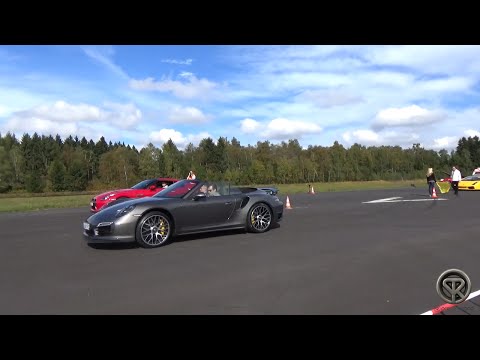 Porsche 911 Turbo S VS Nissan GT-R R35 - Drag Race!
