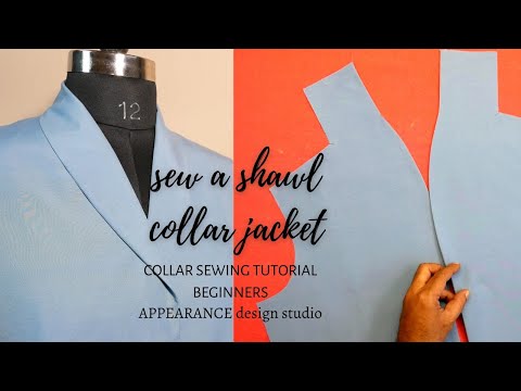 Easy Way To Sewing shawl collar | Coat Collar Tutorial Cutting and Stitching | Sewing Tutorial #23
