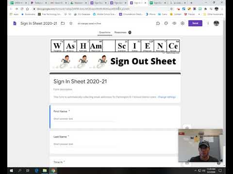 Contactless Sign Out Sheet