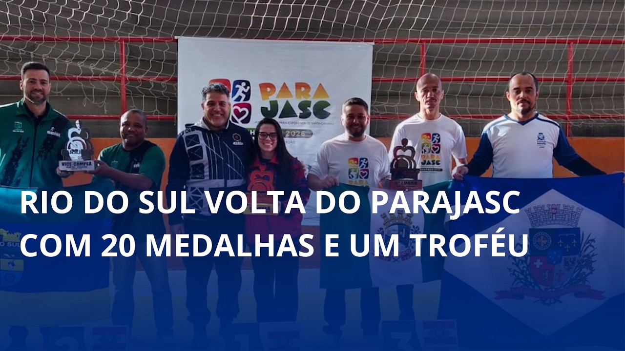Rio do Sul volta do Parajasc com 20 medalhas e um troféu