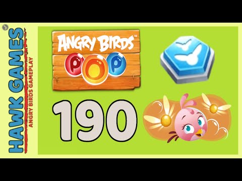Angry Birds Stella POP Bubble Shooter Level 190 - Walkthrough, No Boosters