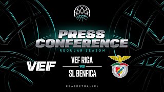 VEF Riga v SL Benfica - Press Conference | Basketball Champions League 2022/23