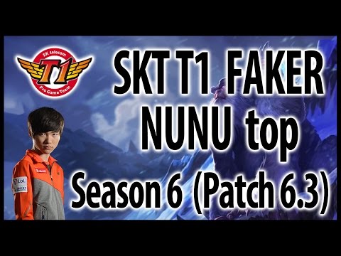 SKT T1 Faker – Nunu top vs. Fiora – LoL KR Challenger Ranked, Patch 6.3 (2016.02.13)