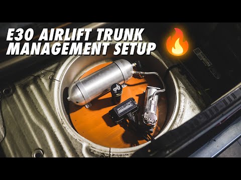 Bagging My 1987 BMW E30! Pt. 2 AirLift Management Trunk Setup!
