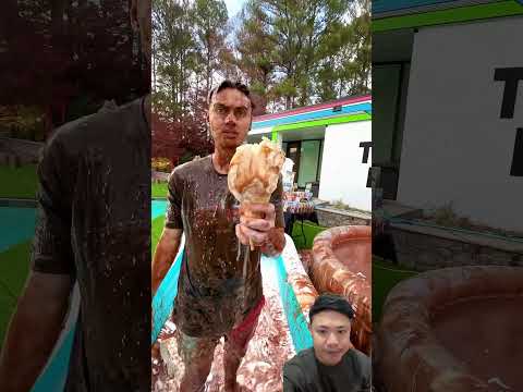 Bathing in an ice cream pool⁉️