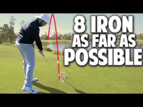 One Club Distance Challenge - How To Hit An 8 Iron As Far As Possible